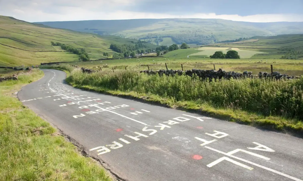 Kidstones pass in yorkshire om te fietsen
