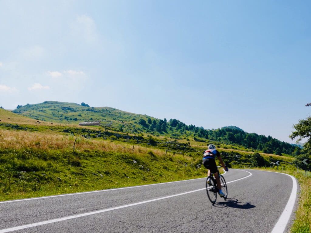 prachtig fietsen in de Veneto in het parco Lessina