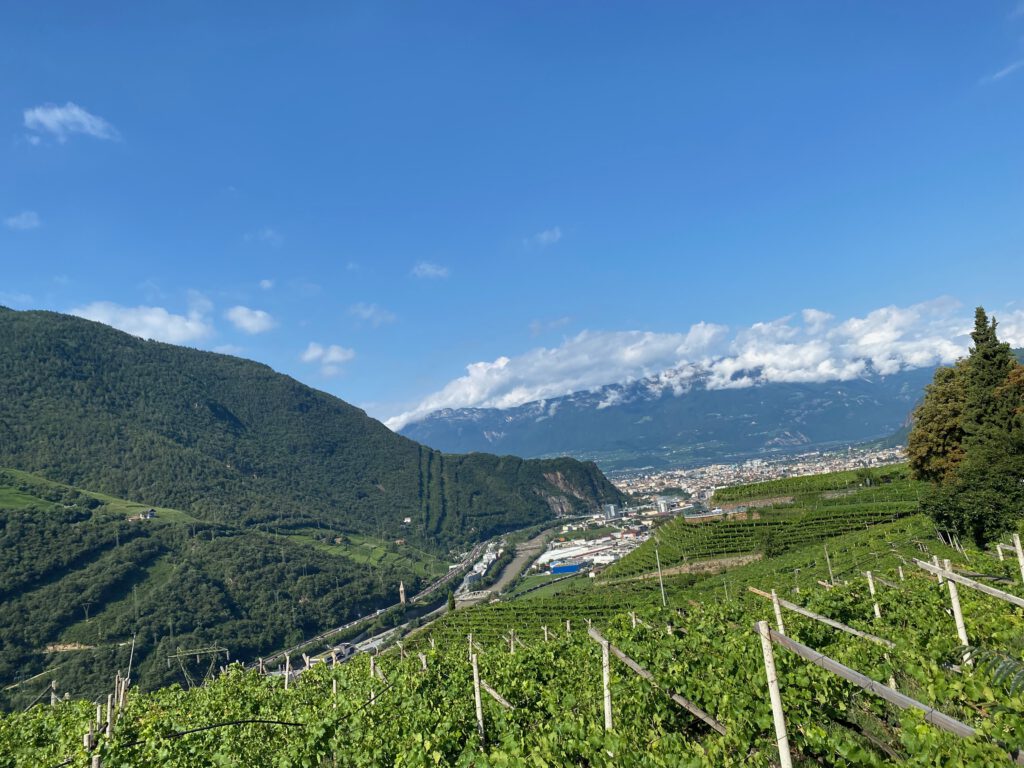 Uitzicht over Bolzano vanaf Renon
