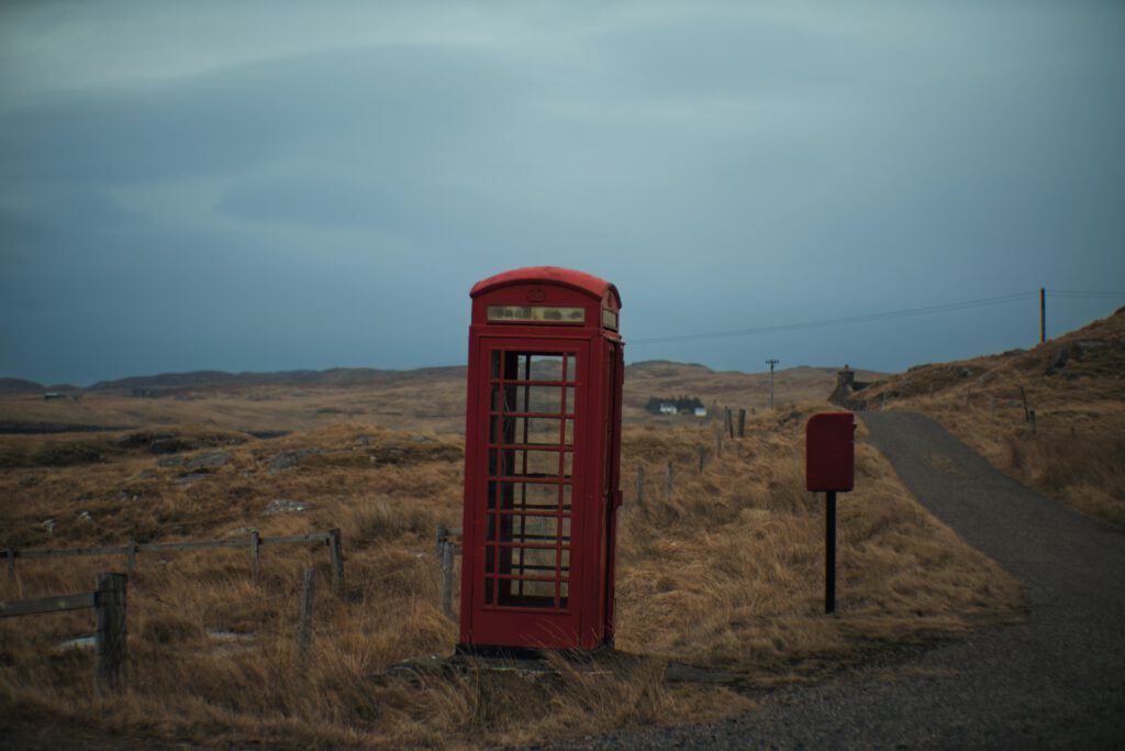 de laatste telefooncel op de Hebriden
