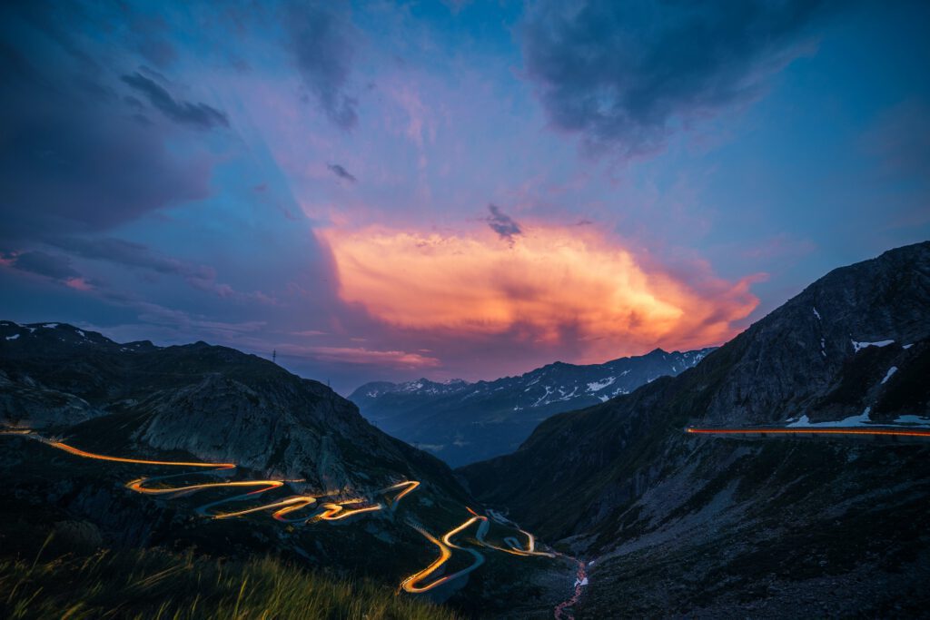 uitzicht op de gotthard pas, san gottardo