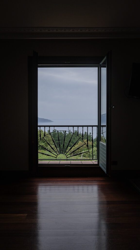 view from the hotel, cycling, basque country