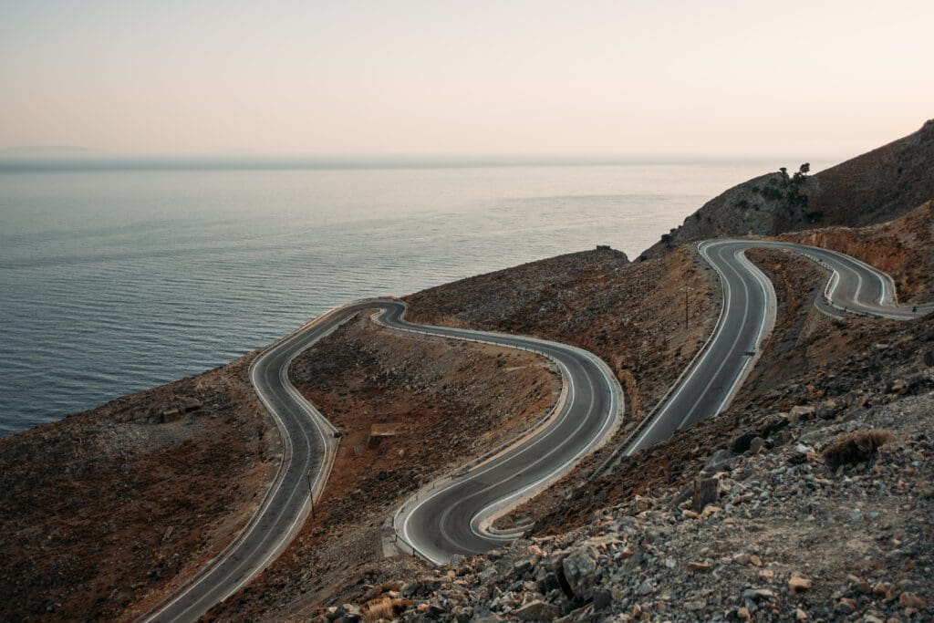 fietsen in sint nicolaas, kreta, haarspeldbochten, kreta fietsen, crete, cycling