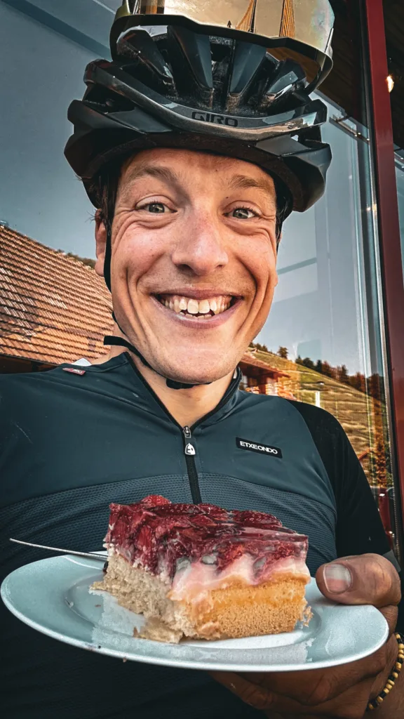 Fietsroute vanuit Freiburg, kuchen, taart